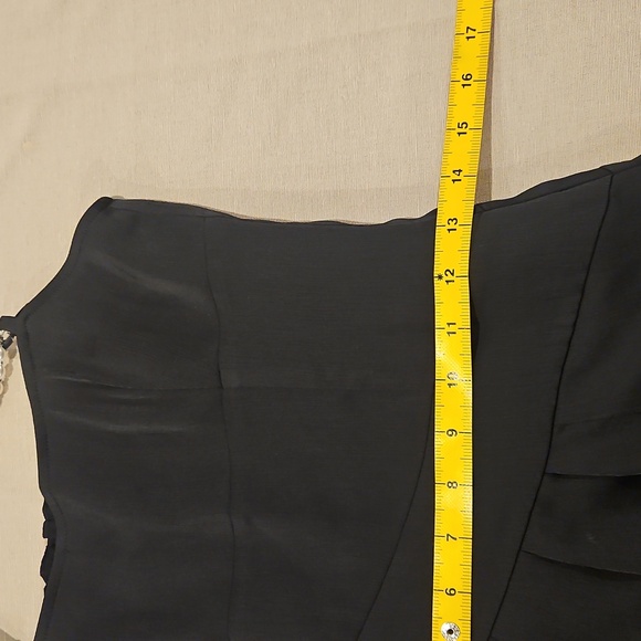 Petite Studio Black Size XXS Elegant Black Midi Slip Dress - Picture 10 of 12